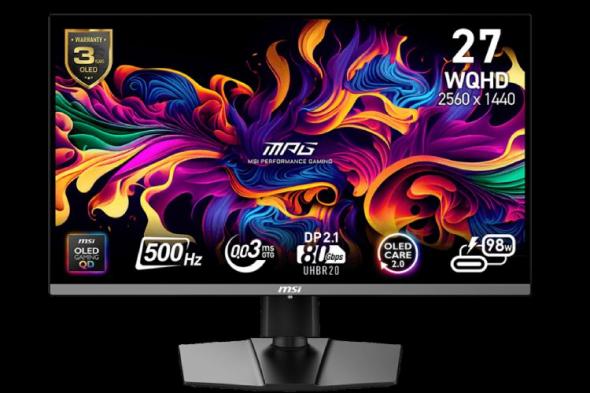 MSI تكشف عن اثنان من شاشات الألعاب بتقنية QD-OLED ومعدل تحديث 500Hz في